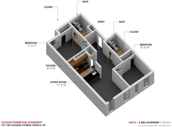 Floorplan - Central Collegetown - College Townhouse