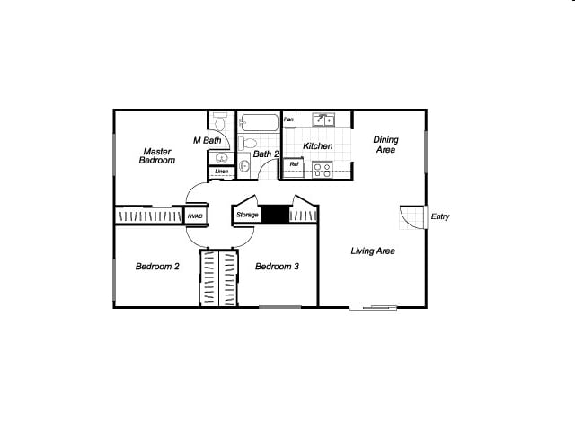 3BR/1.5BA - Westchester Park Apartments