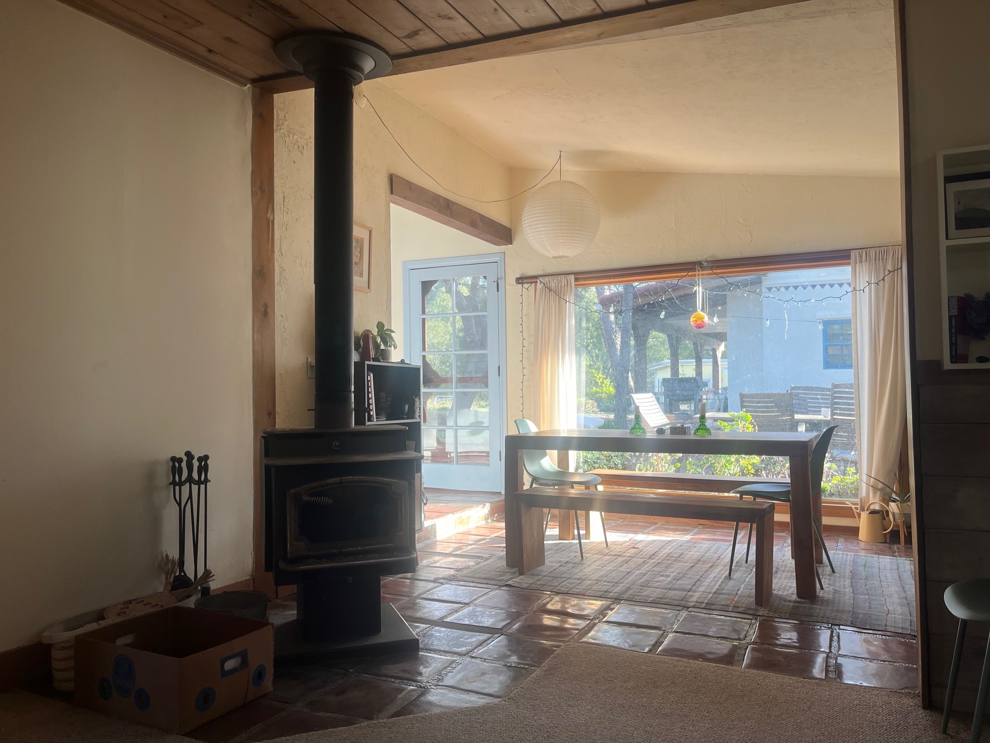 Living room with Wood burning FP - 1108 Rosario Dr