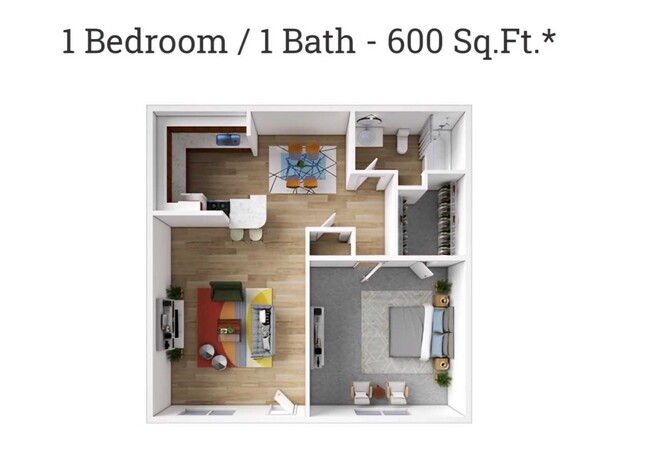One Bedroom One Bath - Sawyers Mill Apartments