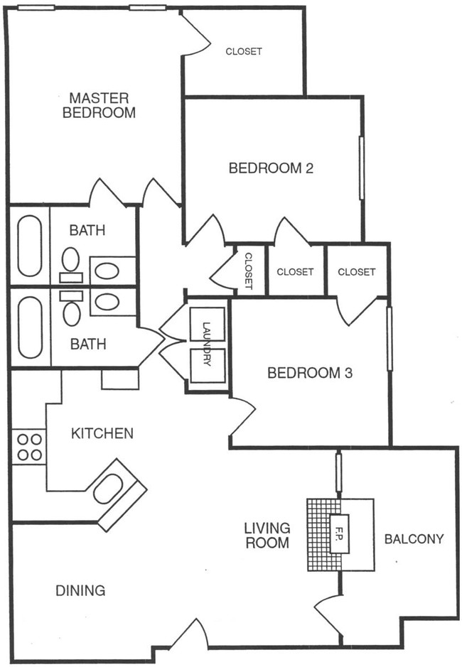 Floorplan - Cypress View Villas Apartments