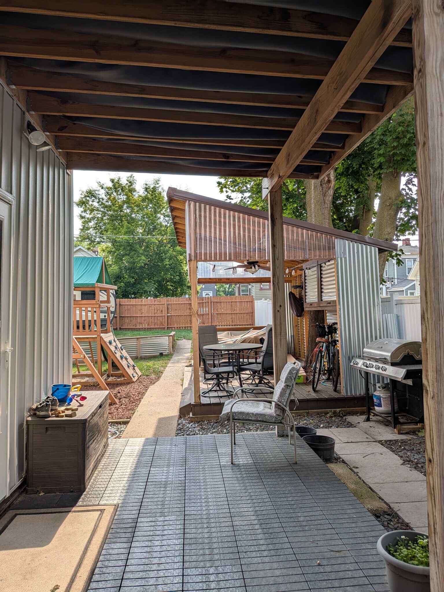 No playset. Only deck and will be cleaned off for your own setup needs. - 723 Livingston Ave NE