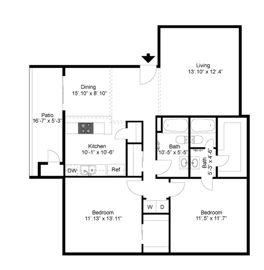 2BR/2BA - Maxton West Apartment Homes