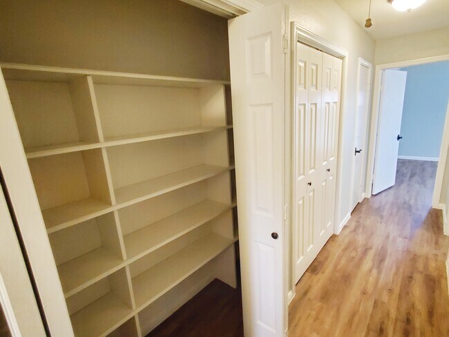 Two closets contain shelving units. The third closet is a large walk-in. - 37438 Meadowview Dr