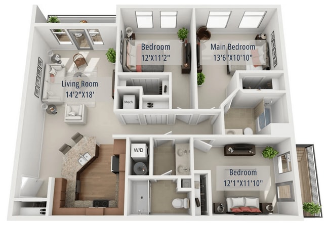 Floorplan - The Enclave Luxury Apartments