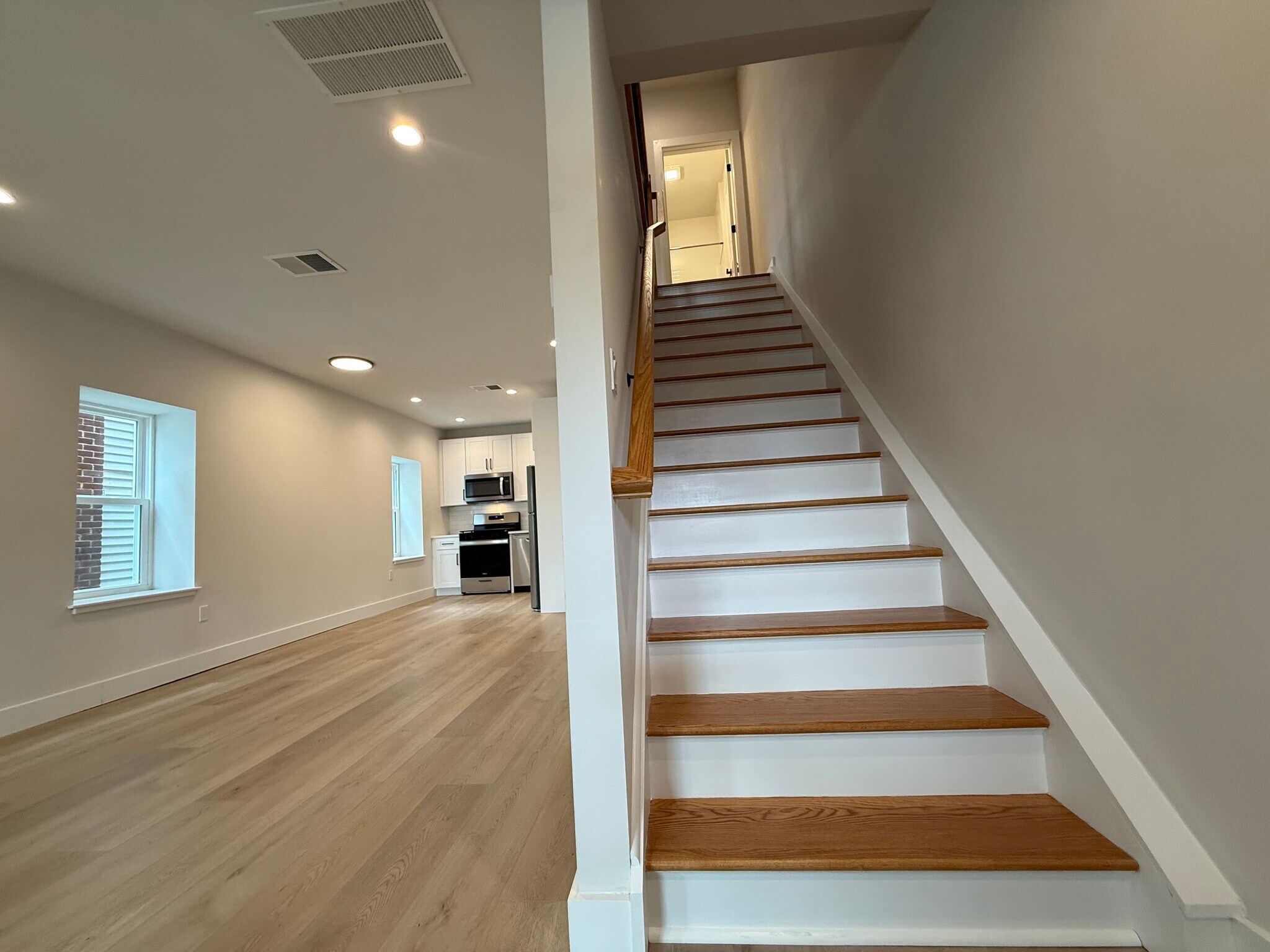 stairs to second floor - 160 Main St