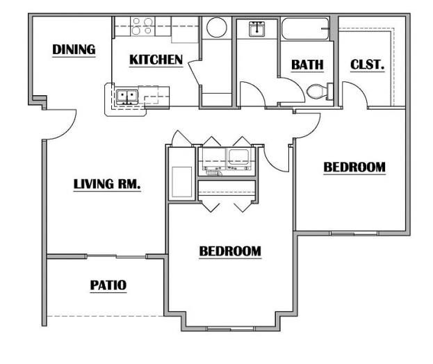 2BR/1BA - Aspen Creek Apartments