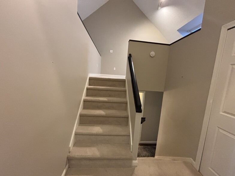 Stairs to attic level office/ spare bedroom - 6 Goldfinch Ln