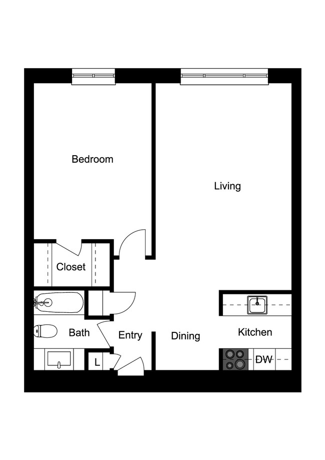 One Bedroom Plus 2D - Belleview Park Apartments