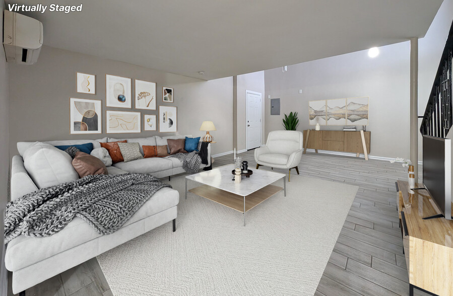 Virtually Staged Living Room - Caliente Apartments