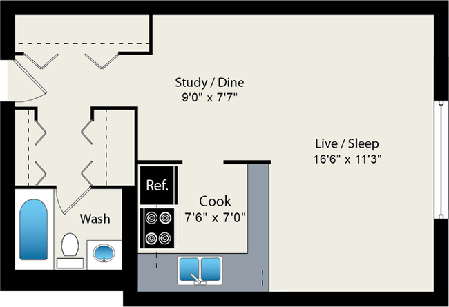 Floorplan - Reside 707