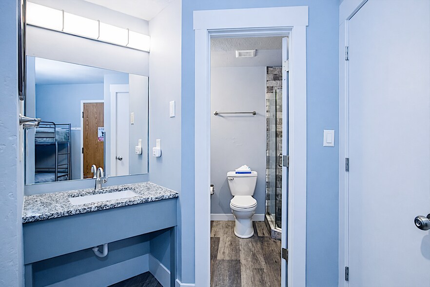 Bathroom with a sink outside bathroom for guests - 45 Beeler Pl