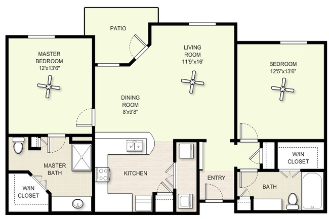 2BR/2BA - The Chateau Independent Senior Living