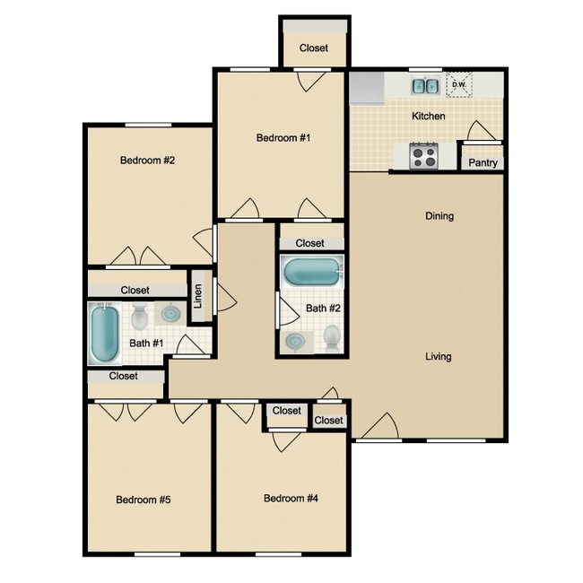 4-Bed-2-Bath.png - Rose Valley Apartments