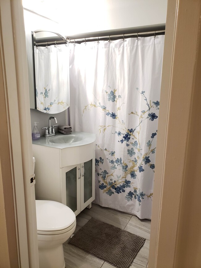 This is a picture of old bathroom. Bathroom has been remodeled with new shower - 832 W George St