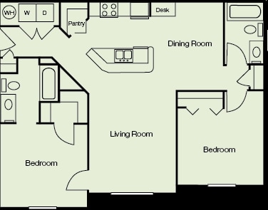 2BR/2BA - Camri Green