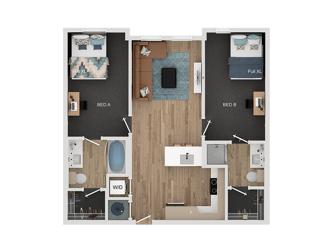 2BR/2BA - B1.1 - Lumen on Ninth