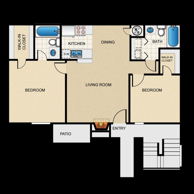 2/BR 2/BA - Cedar Lake Apartments