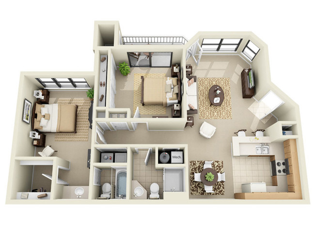 Floorplan - The Arbors at Breckinridge Apartment Homes