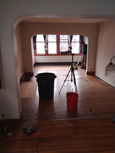 Present work being done in the lower apartment - 566 Doat St