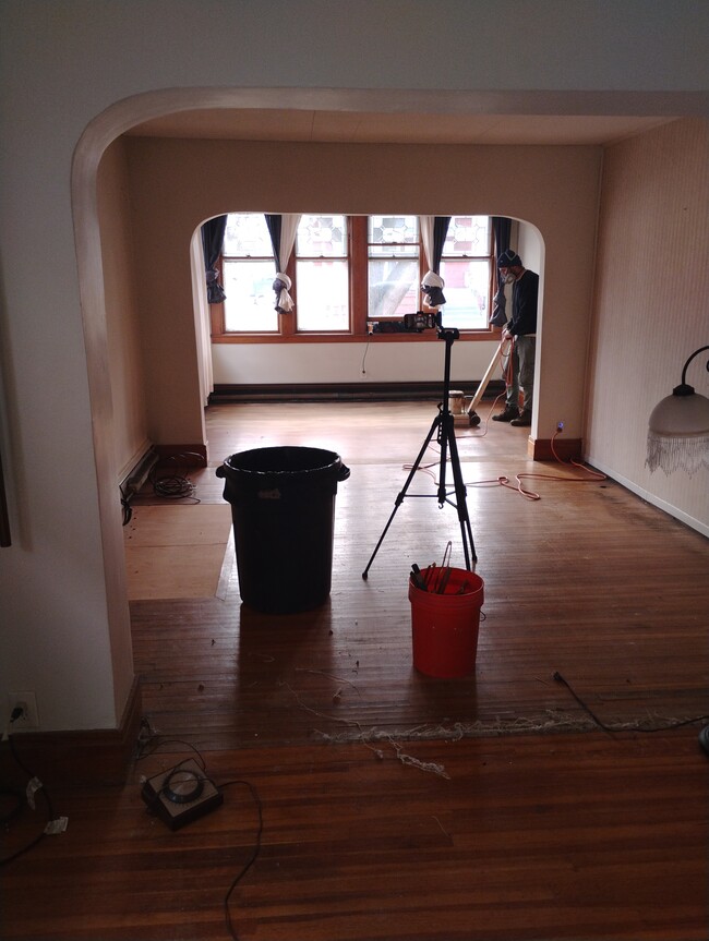 Present work being done in the lower apartment - 566 Doat St