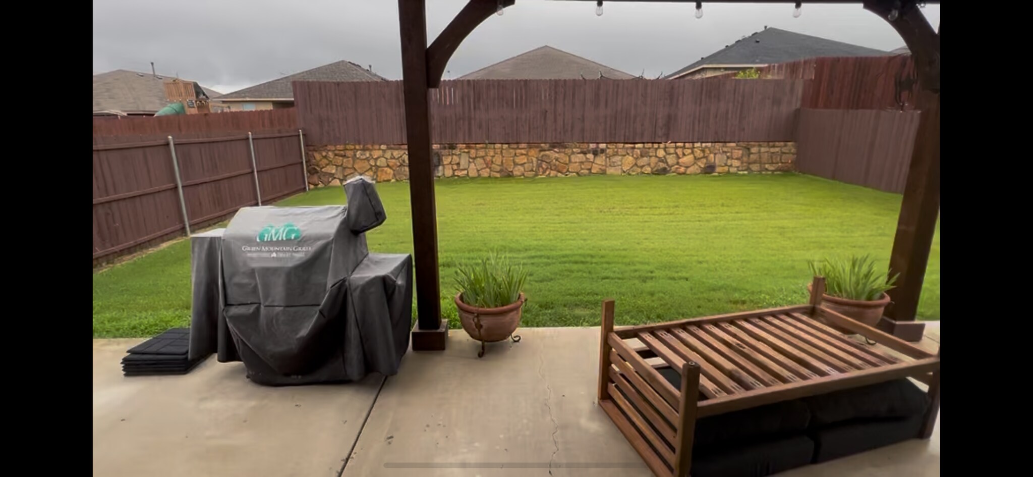 Back Yard Recent - 9912 Huntersville Trl
