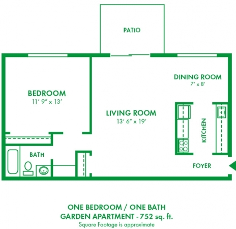 1BR/1BA - Park City South Apartments