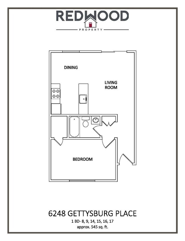 Floorplan - Lincoln Crest Apartments - 6248 Gettysburg Place