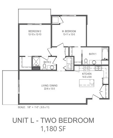 Unit L - Two Bedroom - Artisan Square