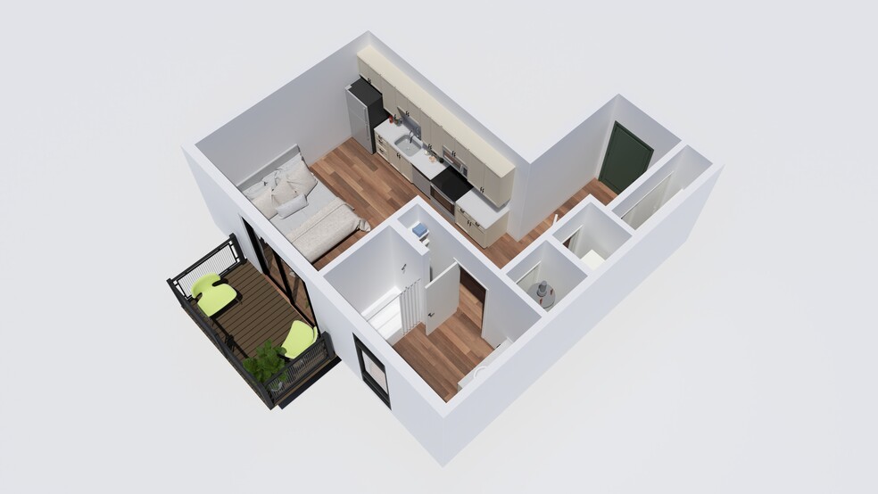 Cove - Studio Floor Plan - Dizzy Mule