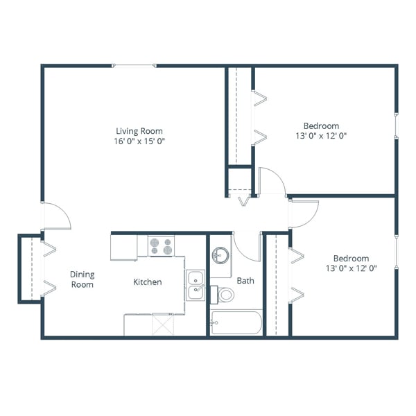 Floorplan - Belmont Apartments