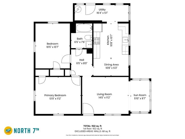 Building Photo - Stylish 2-Bedroom, 1-Bath Home with Contemporary Finishes ($1200/mo rent***)