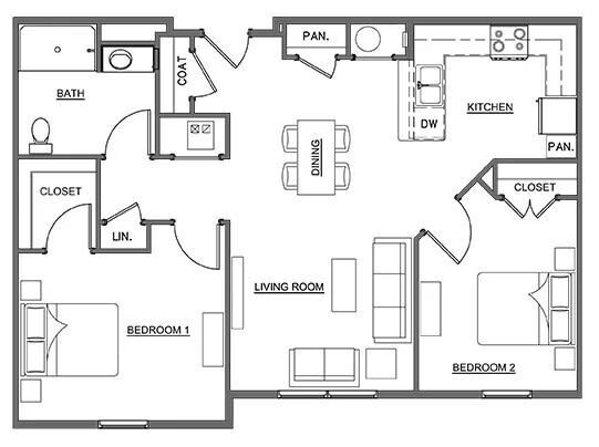 Floorplan - Barley Square Apartments