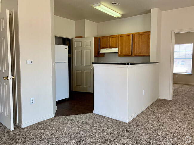 Open and Connected Kitchen and Living Area