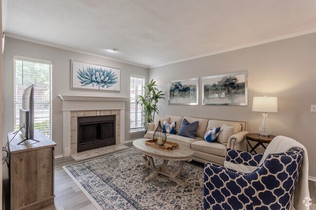 1BR, 1BA - 720SF A-2 - Living Area - The Oaks at Plano
