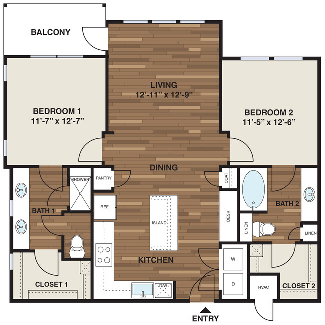 Floorplan - The Corners Apartments