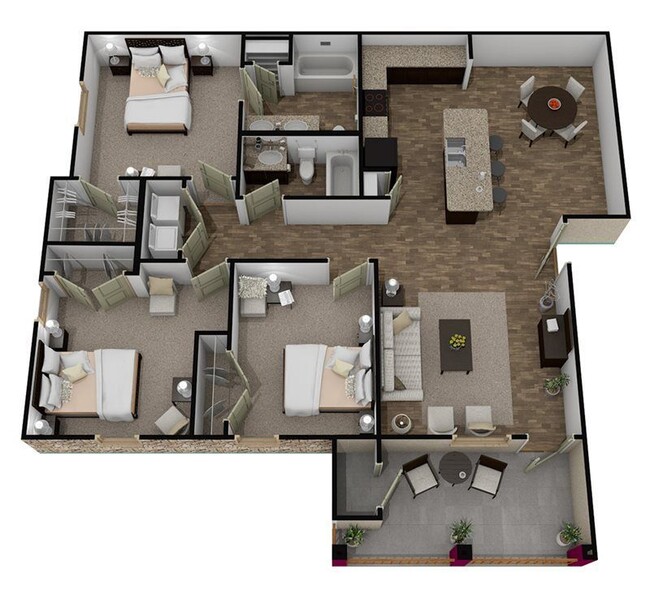 Floorplan - The Lakeshore Apartment Homes