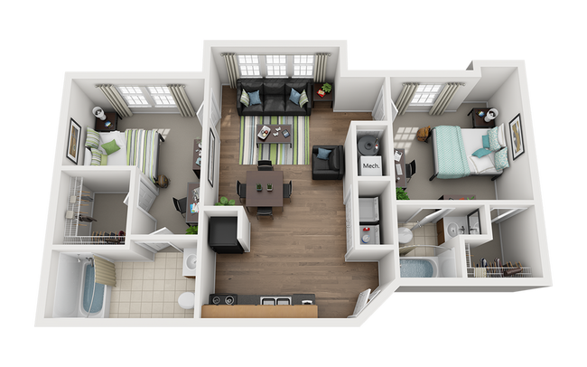 Mustang Village 2x2 Floor Plan - Mustang Village