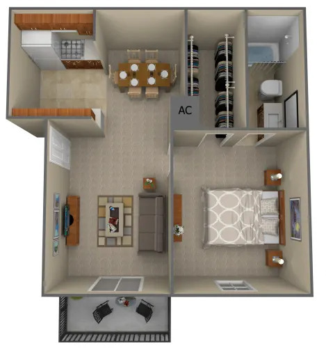 1-Bedroom/1-Bathroom - Four Winds Apartment Homes