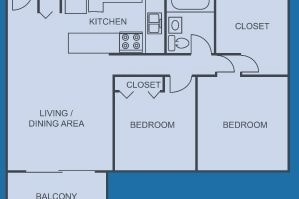 2BR/1BA - Bayview Towers