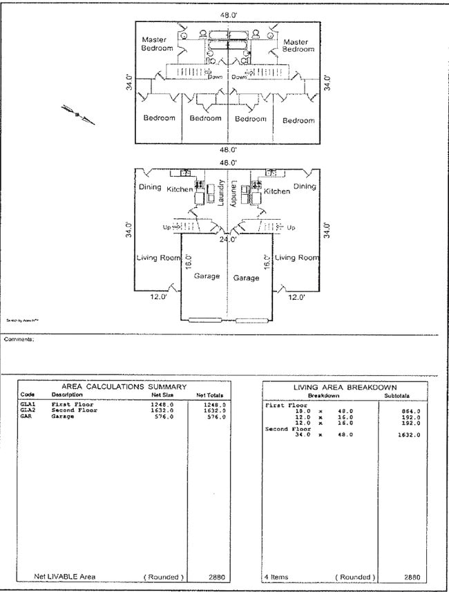 Floorplan - Saratoga Circle Duplexes
