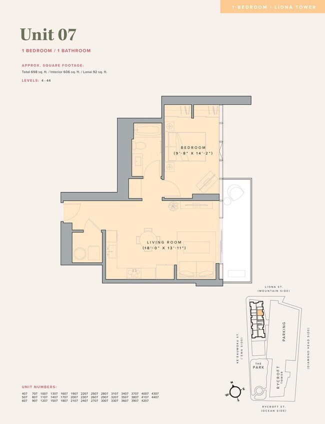 Building Photo - Brand new building, the Largest One Bedroom, FULLY FURNISHED rental available at The Park On Keea...