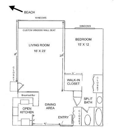 Unit 202 floor plan - 2221 Ocean Ave