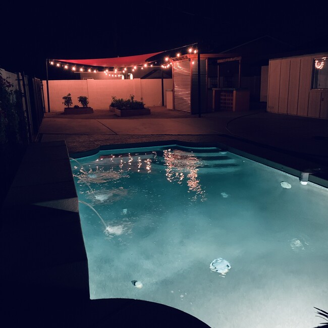 Backyard Pool in the evening - 8516 E Vernon Ave