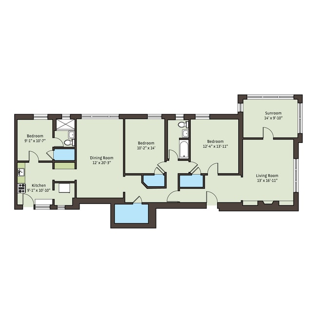 Floorplan - 5715-5725 S. Kimbark Avenue