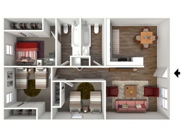 The Stanford (3X2) 3D Furnished - Cambridge House Apartments