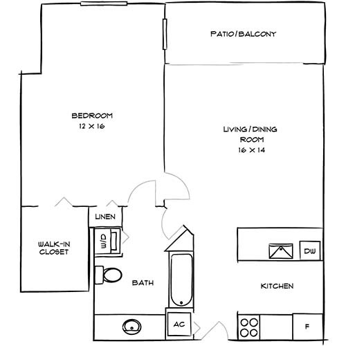 Floorplan - Bay Parc Apartment Homes