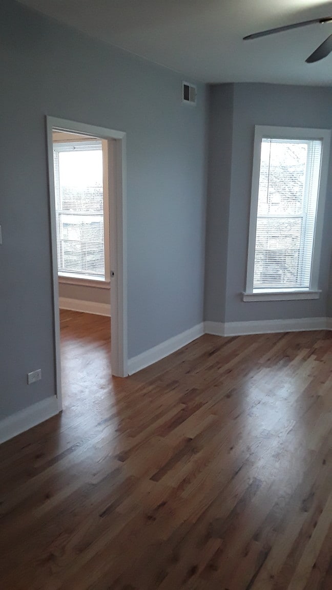 Living Room with view into Bedroom 1 - 6321 S Drexel Ave
