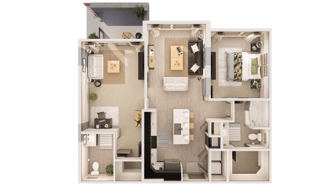 Floorplan - The Rey Downtown