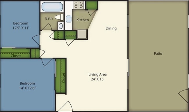 2BR/1BA - Palmetto at Lakeside